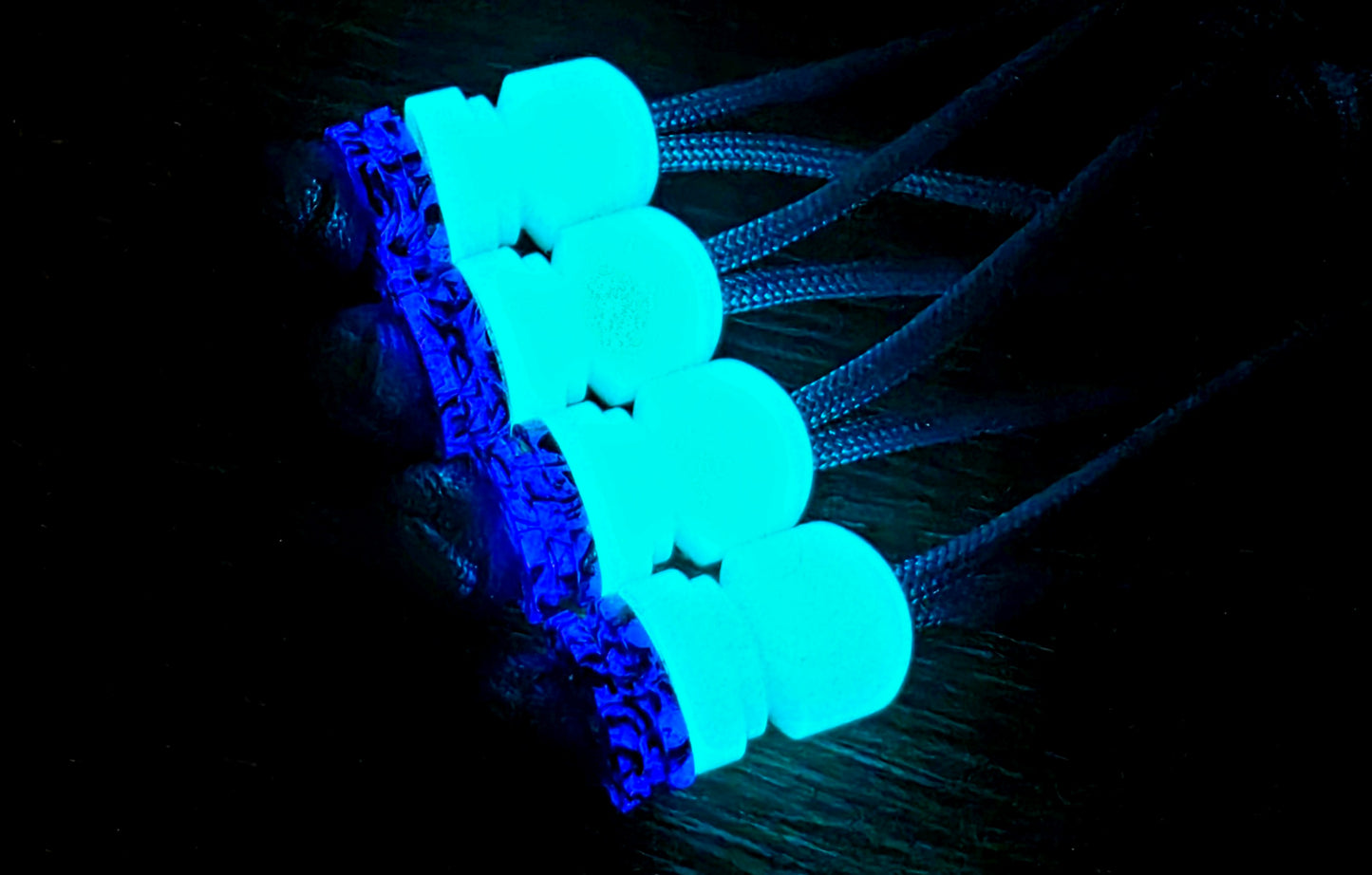 Aqua Glow Baby Bomb w/ Stardust Grooved Spacer