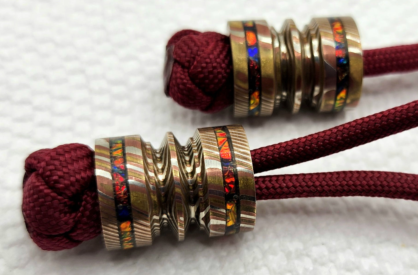 1 Mokume MMFS with Fire&Ice Dichrolam inlays