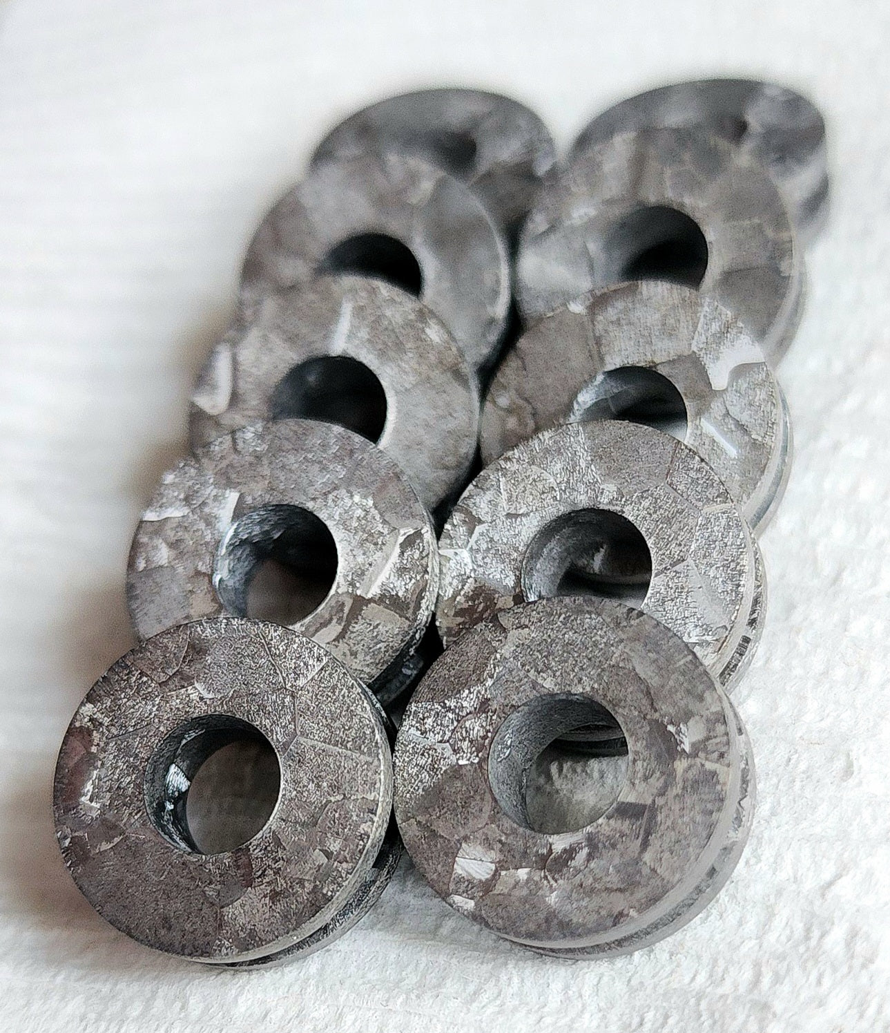 1 Crystallized Titanium Grooved Spacers (2 pak]