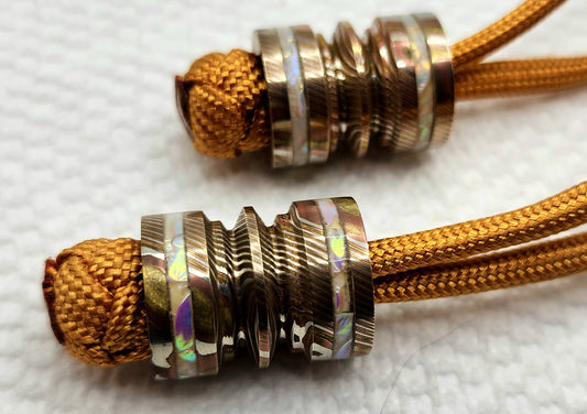 1 Mokume MMFS with Pearl Dichrolam inlays