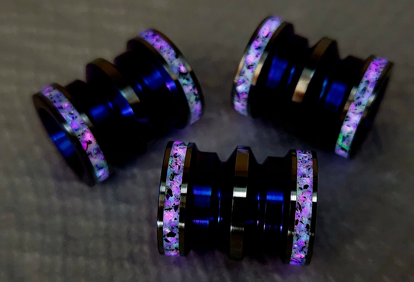 1 Titanium NCFS with Nightshade inlays (Blurple ano)