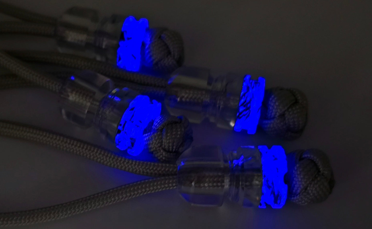 1 Crystal Acrylic Baby Bomb w/ Stardust Grooved Spacer