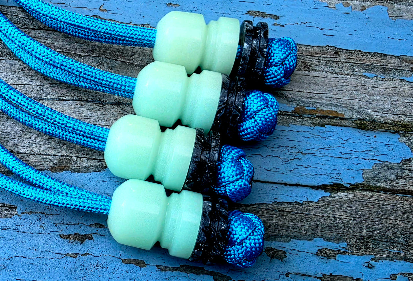 Aqua Glow Baby Bomb w/ Stardust Grooved Spacer